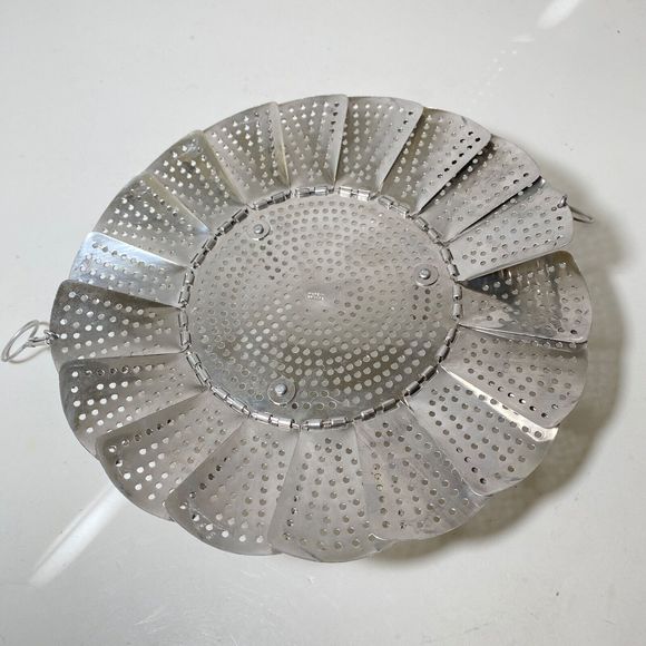 Imported Steamer FRANCE 'In Genia Satin Finish Aluminum Tarnish-Free NEW Vintage - Picture 4 of 10